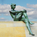 Classic Design garden bronze naked nude lady sculpture